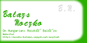 balazs moczko business card